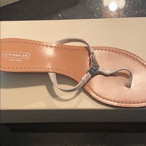 Brand new Coach white sandals